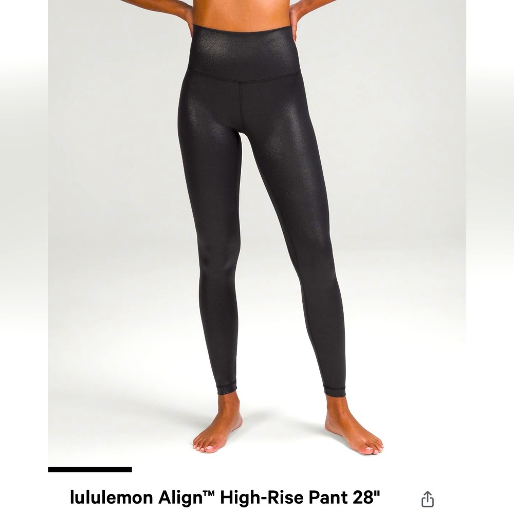 New lululemon Align High-Rise Pant 25" Shine Radiate Foil Print Black